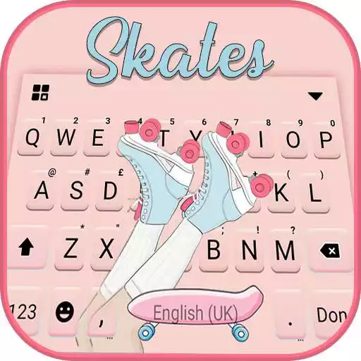 Play Pink Roller Skate Keyboard Background APK