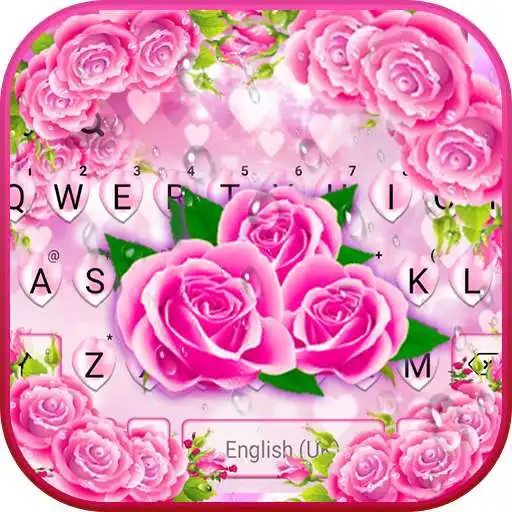 Play Pink Rose Pedals Keyboard Background APK