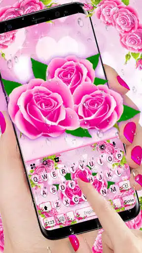 Play Pink Rose Pedals Keyboard Background  and enjoy Pink Rose Pedals Keyboard Background with UptoPlay