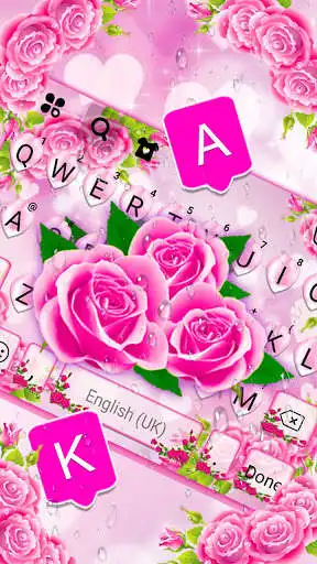 Play Pink Rose Pedals Keyboard Background as an online game Pink Rose Pedals Keyboard Background with UptoPlay