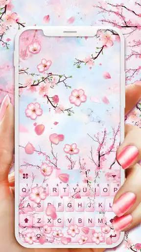 Play Pink Sakura Petals Keyboard Background  and enjoy Pink Sakura Petals Keyboard Background with UptoPlay