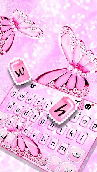 Play Pink Shiny Butterfly Keyboard Background as an online game Pink Shiny Butterfly Keyboard Background with UptoPlay