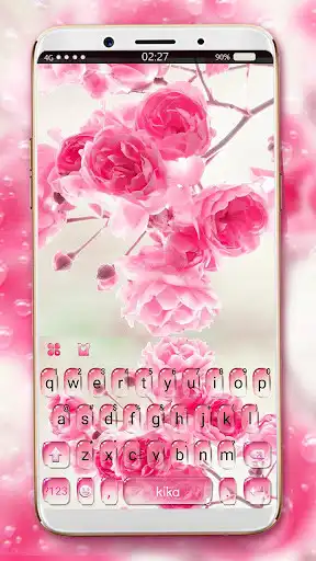 Play Pink Water Rose Keyboard Theme  and enjoy Pink Water Rose Keyboard Theme with UptoPlay