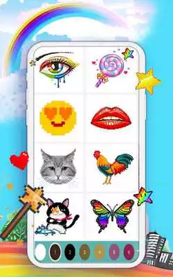 Play Pix art coloring by number - Colorbox Draw pixel