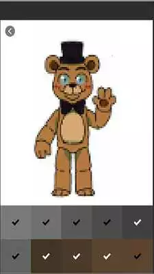 Play Pixel Art Game - FNAF Color by Number