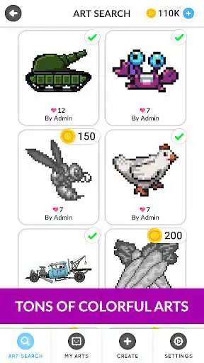 Play Pixel Art Maker: Color by Number, Drawing & Trade as an online game Pixel Art Maker: Color by Number, Drawing & Trade with UptoPlay