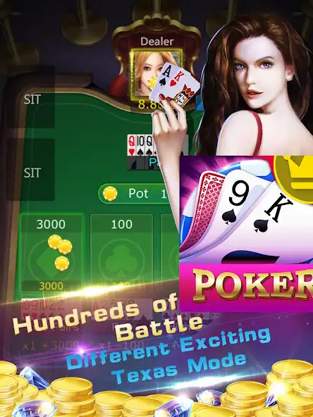 Play Poker King Texas Holdem Casino as an online game Poker King Texas Holdem Casino with UptoPlay