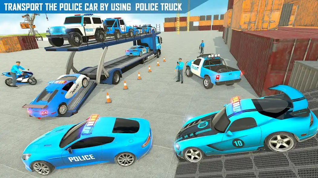 Play Police Car Transport Truck as an online game Police Car Transport Truck with UptoPlay