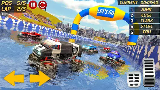 Play Police Monster Truck Gangster Chase: Car Games  and enjoy Police Monster Truck Gangster Chase: Car Games with UptoPlay