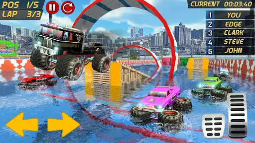 Play Police Monster Truck Gangster Chase: Car Games as an online game Police Monster Truck Gangster Chase: Car Games with UptoPlay