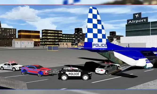 Play Police Robot Transport Plane