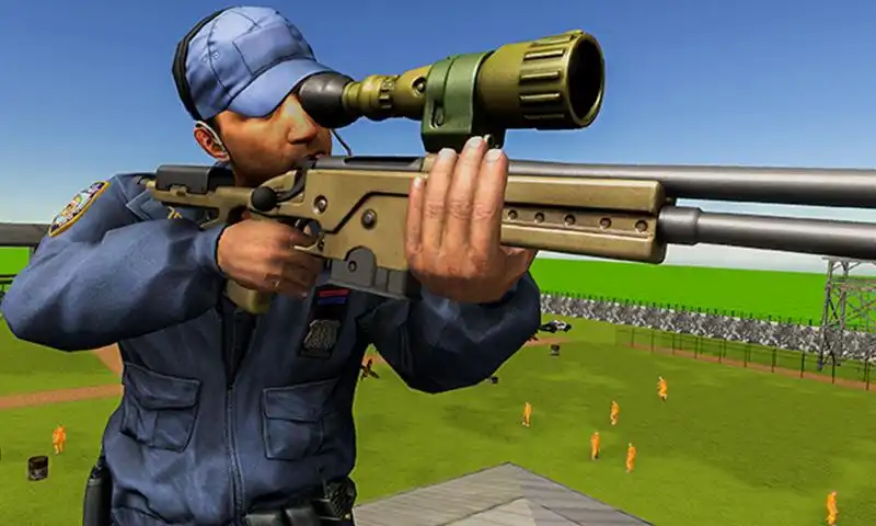 Play Police Sniper 2019: Prisoner Jail Braking Alcatraz as an online game Police Sniper 2019: Prisoner Jail Braking Alcatraz with UptoPlay