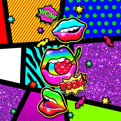 Play Pop Art Rainbow Lip- Wallpaper APK