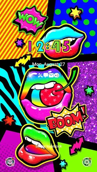 Play Pop Art Rainbow Lip- Wallpaper as an online game Pop Art Rainbow Lip- Wallpaper with UptoPlay