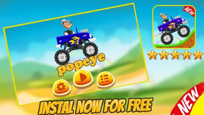 Play Popaye Hill Car Racing