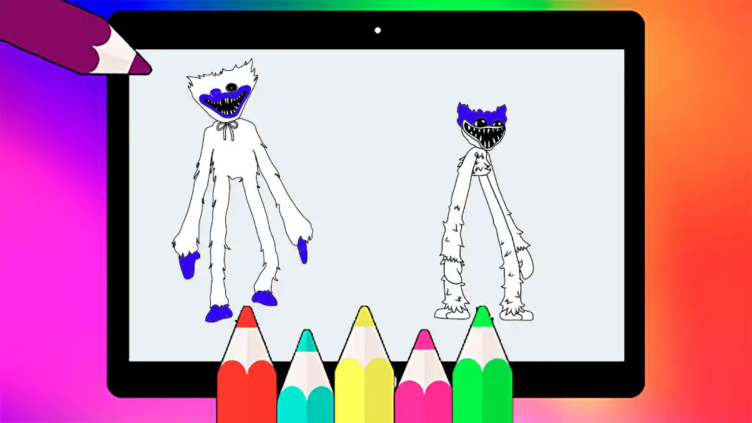 Play popply playtime coloring book as an online game popply playtime coloring book with UptoPlay