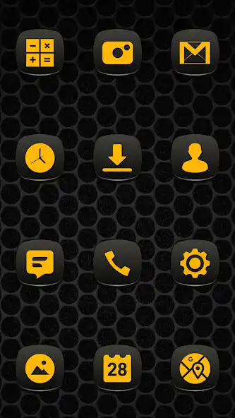 Play Pop Yellow On Black Icons  and enjoy Pop Yellow On Black Icons with UptoPlay