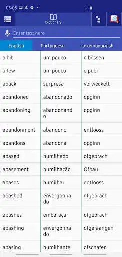 Play Portuguese Luxembourgish Dictionary  and enjoy Portuguese Luxembourgish Dictionary with UptoPlay