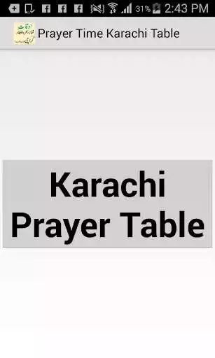 Play Prayer Time Karachi Table  and enjoy Prayer Time Karachi Table with UptoPlay