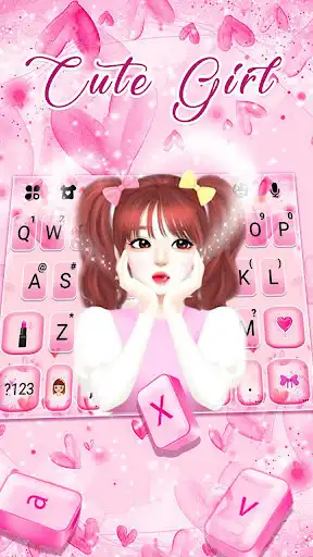 Play Pretty Bow Girl Keyboard Theme as an online game Pretty Bow Girl Keyboard Theme with UptoPlay