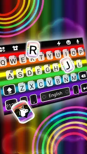 Play Pride Rainbow Neon Keyboard Theme as an online game Pride Rainbow Neon Keyboard Theme with UptoPlay