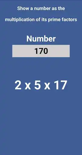 Play Prime factors of a number  and enjoy Prime factors of a number with UptoPlay