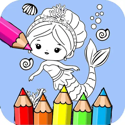 Play princess mermaid coloring game APK