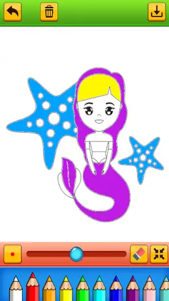 Play princess mermaid coloring game as an online game princess mermaid coloring game with UptoPlay