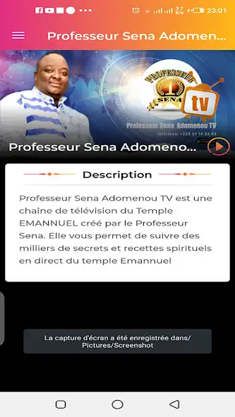 Play Professeur Sena Adomenou TV as an online game Professeur Sena Adomenou TV with UptoPlay