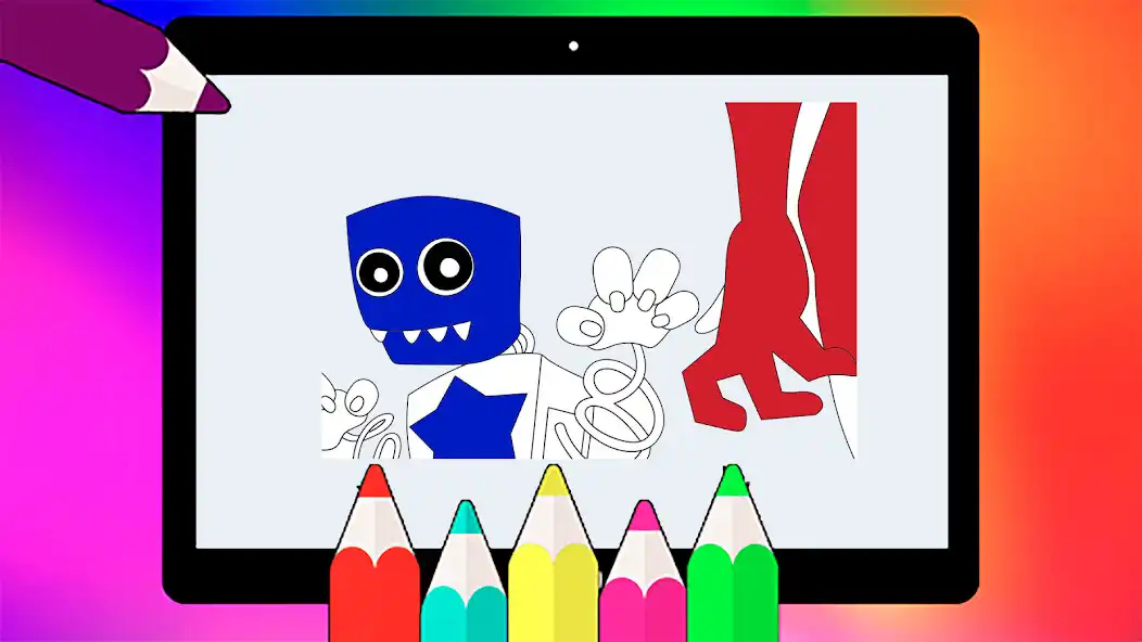 Play Project Playtime coloring book as an online game Project Playtime coloring book with UptoPlay