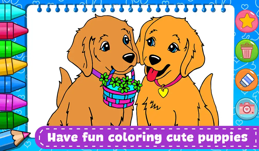 Play Puppy coloring book glitter  and enjoy Puppy coloring book glitter with UptoPlay