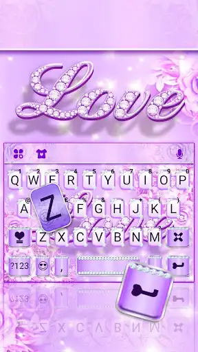 Play Purple Diamond Love Keyboard Theme  and enjoy Purple Diamond Love Keyboard Theme with UptoPlay