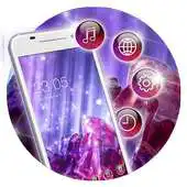 Free play online Purple Diamond luxury theme: glittering launcher APK