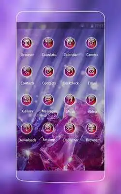 Play Purple Diamond luxury theme: glittering launcher