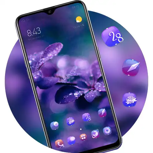 Play Purple Flower plants theme natural view APK