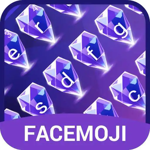 Free play online Purple Glitter Diamond Keyboard Theme For Girls APK