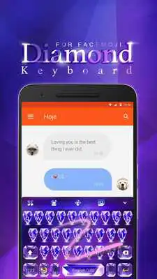 Play Purple Glitter Diamond Keyboard Theme For Girls