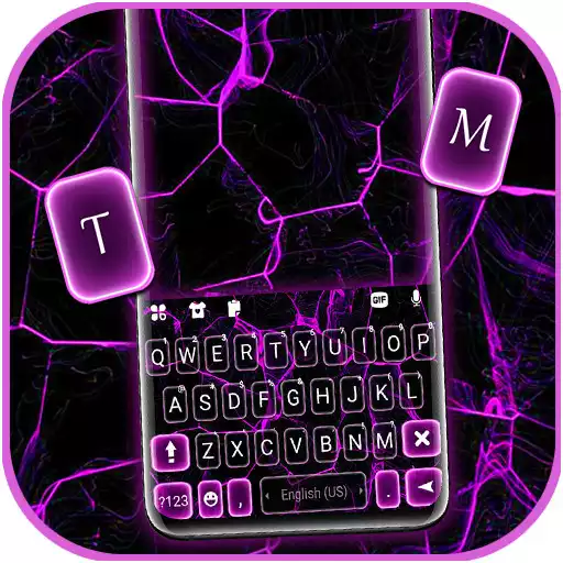 Play Purple Marble Grain Keyboard Background APK