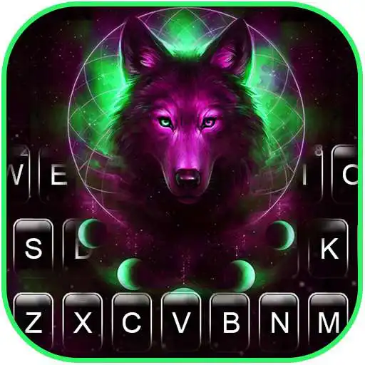 Play Purple Night Wolf Keyboard Background APK