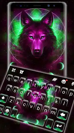 Play Purple Night Wolf Keyboard Background  and enjoy Purple Night Wolf Keyboard Background with UptoPlay