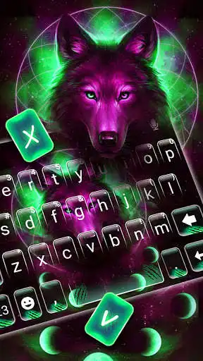 Play Purple Night Wolf Keyboard Background as an online game Purple Night Wolf Keyboard Background with UptoPlay