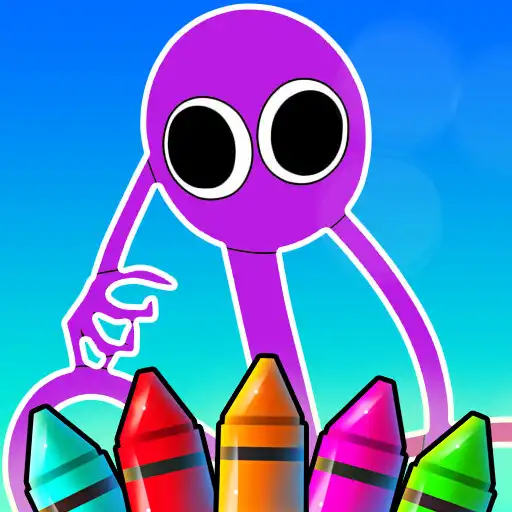 Play Purple Rainbow Friend coloring APK