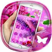 Free play online Purple rose 3D crystal theme APK