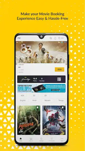 Play PVR Cinemas - Movie Tickets  and enjoy PVR Cinemas - Movie Tickets with UptoPlay