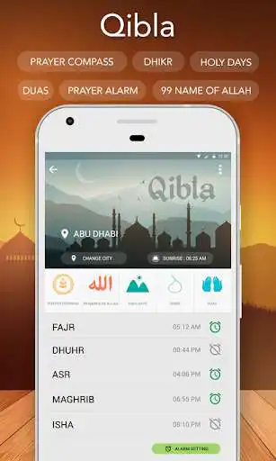 Play Qibla Compass  Prayer Times  and enjoy Qibla Compass  Prayer Times with UptoPlay