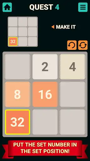 Play QUEST 2048 as an online game QUEST 2048 with UptoPlay