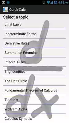 Play Quick Calc: Calculus Reference