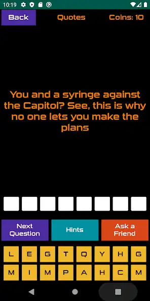 Play Quiz About Hunger Games - Trivia and Quotes as an online game Quiz About Hunger Games - Trivia and Quotes with UptoPlay