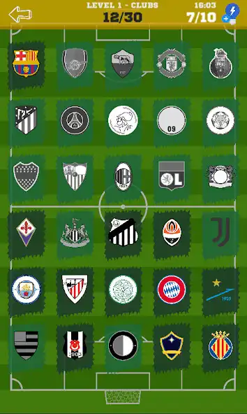 Play Quiz Football Logo: Guess Club as an online game Quiz Football Logo: Guess Club with UptoPlay