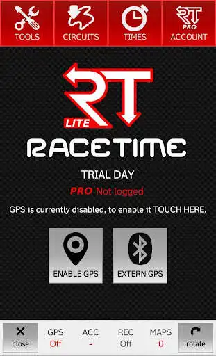 Play RaceTime - GPS Lap Timer LITE  and enjoy RaceTime - GPS Lap Timer LITE with UptoPlay